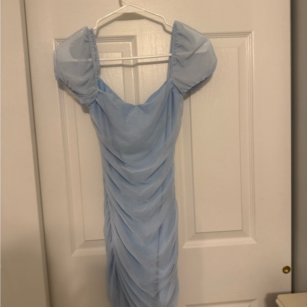 Princess Polly Light Blue Mini Dress